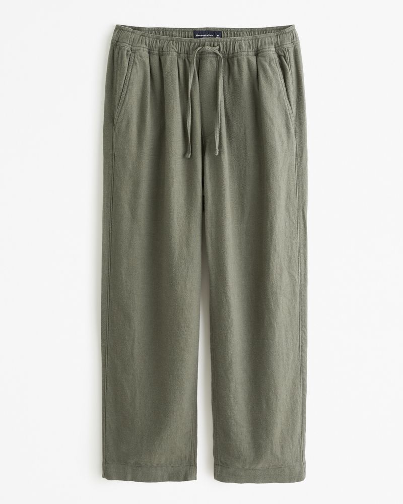 Men’s Olive Green Cotton Drawstring Pants | Relaxed Fit Casual Wear